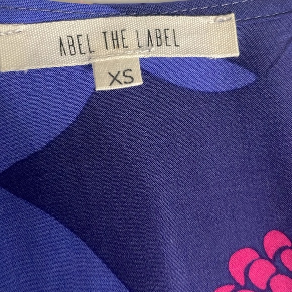 Abel the Label Anthropologie flutter sleeve high low midi dress bold floral XS - Picture 8 of 12